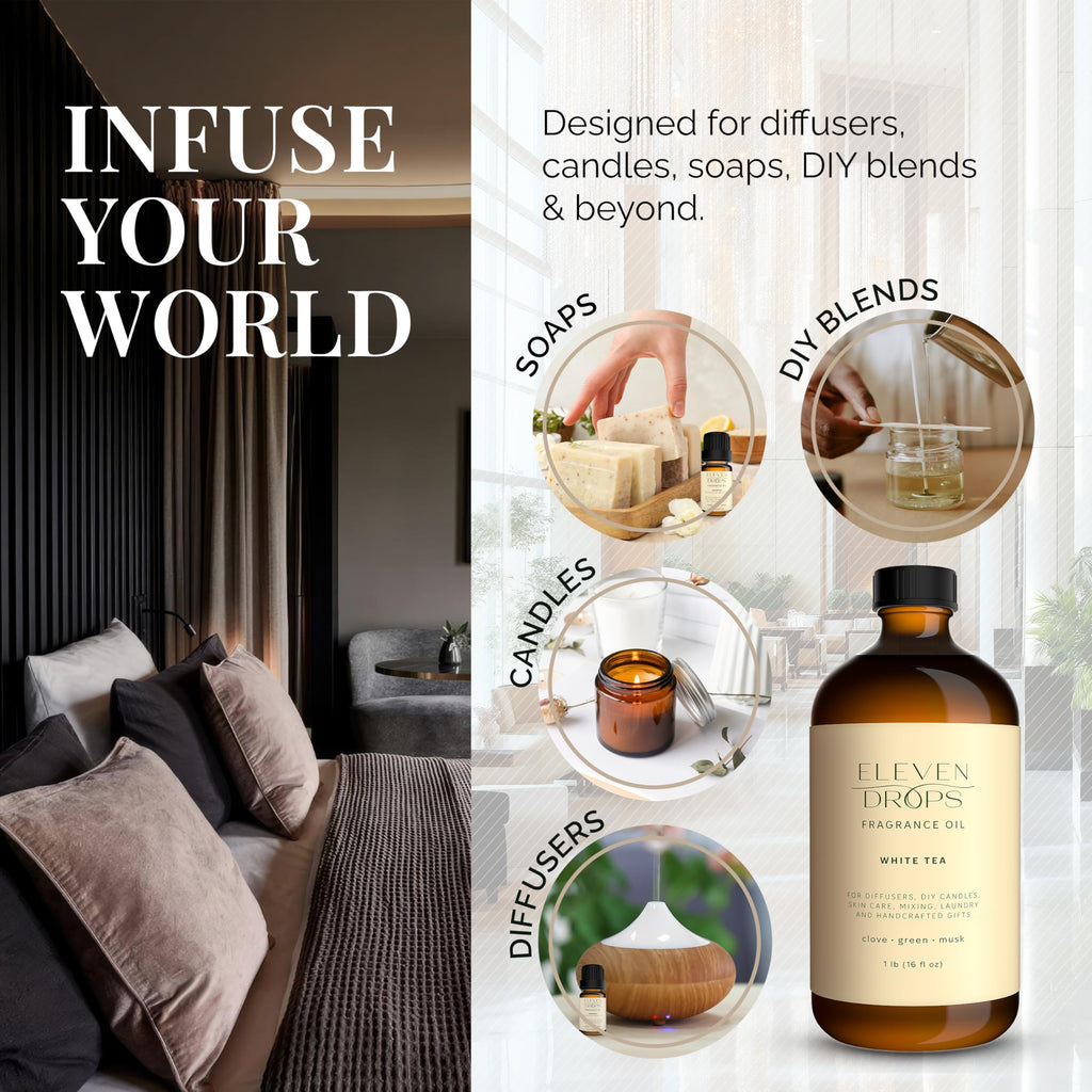 White Tea Essential Diffuser Oil - Premium Luxurious Fragrance Oil