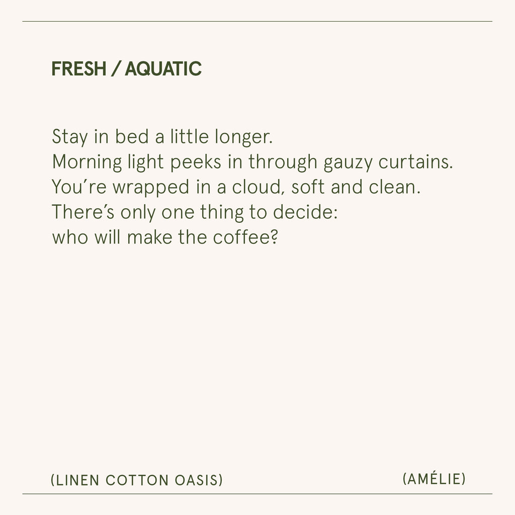 Amélie –  Linen Cotton Oasis Candle