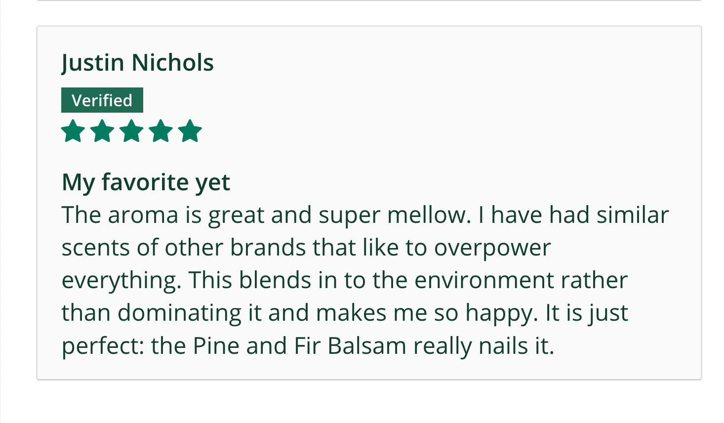 Pine & Fir Balsam Scented Soy Candle